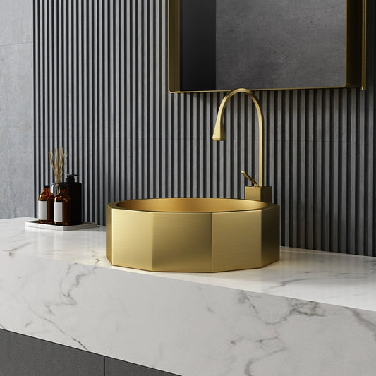 Geometric countertop basin