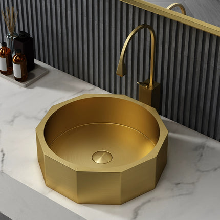 Geometric countertop basin