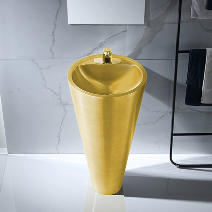 Conical pedestal washbasin