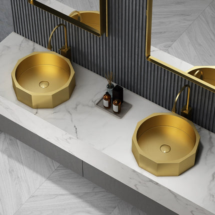 Geometric countertop basin