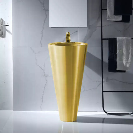 Conical pedestal washbasin