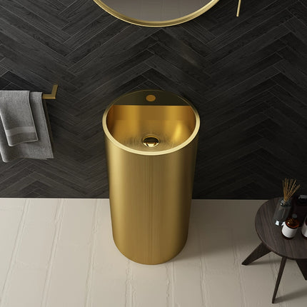 Cylindrical pedestal washbasin