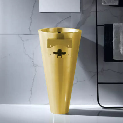 Conical pedestal washbasin