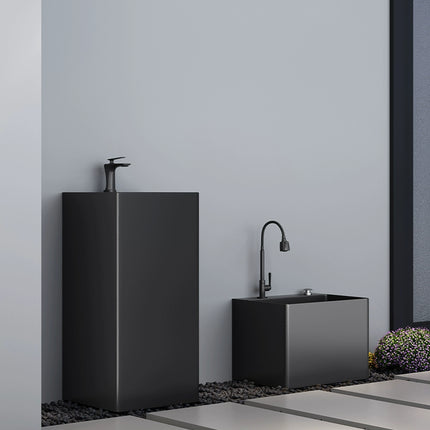 Outdoor balcony stainless steel wash basin, mop basin, floor cleaning basin, outdoor sink