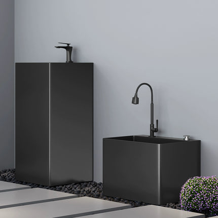 Outdoor balcony stainless steel wash basin, mop basin, floor cleaning basin, outdoor sink