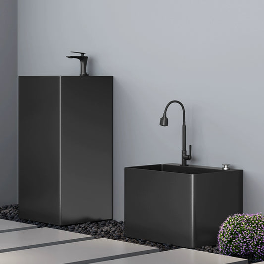 Outdoor balcony stainless steel wash basin, mop basin, floor cleaning basin, outdoor sink