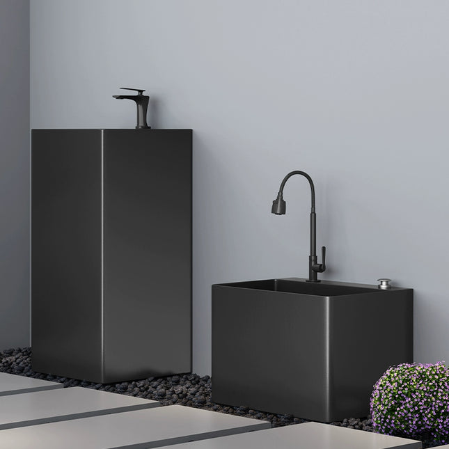 Outdoor balcony stainless steel wash basin, mop basin, floor cleaning basin, outdoor sink