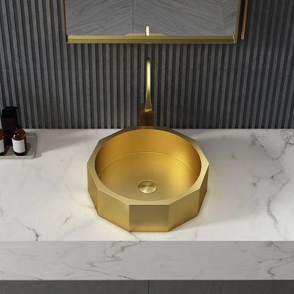 Geometric countertop basin