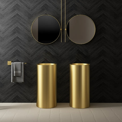Cylindrical pedestal washbasin