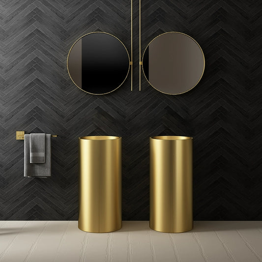 Cylindrical pedestal washbasin